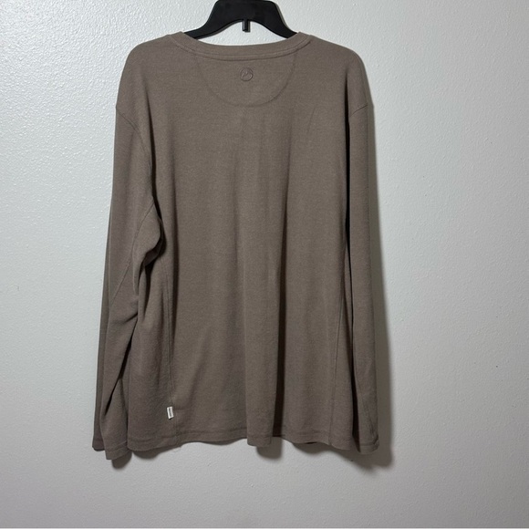 Magellan Outdoors Men Beige Tan Henley Shirt Long Sleeve Classic Fit size XL. - Picture 5 of 8